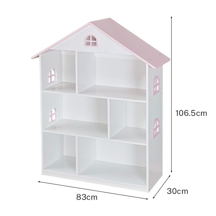 Pink Dollhouse Bookcase